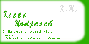 kitti modjesch business card